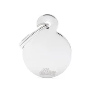 Pet ID Tag Basic Circle Chrome Sml