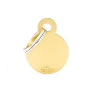 Pet ID Tag Basic Circle Gold Sml