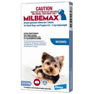 Milbemax small dogs and Puppies up to 5kg - 2 pack