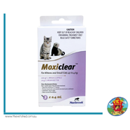 Moxiclear For Kittens, Small Cats & Ferrets up to 4 kg - 3 Pack (Purple)