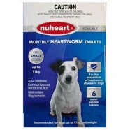Nuheart Heartworm Tablets for small dogs up to 11kg