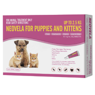 Neovela Flea & Worming for Puppies & Kittens Up to 2.5kg - Pink (8pk)