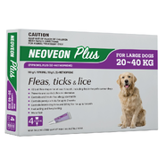 Neoveon Plus Flea & Lice Treatment for Large Dogs 20 - 40kg – Purple (8pk)