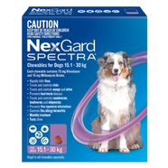NexGard Spectra Chewable Tablets for Large Dogs 15.1 - 30kg (Purple)