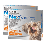 Nexgard Small Dog 2.4 kg pack of 12 (2 x 6 packs)