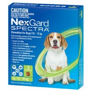Nexgard Spectra for dogs 7.6 - 15kg Green 3 pack for Medium dogs 