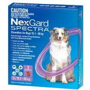 Nexgard Spectra for dogs 15-30kg Purple 3 pack for Large dogs