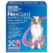 Nexgard Spectra for dogs 15-30kg 6pk Purple for Large dogs  