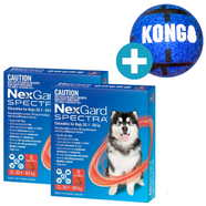 Nexgard Spectra for dogs 30-60 kg Red 12pk for Extra Large dogs (2x 6pk) -  Current expiry date November 2024