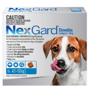 NexGard Chewable Tablets for Small Dogs 4.1 - 10kg (Blue)