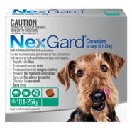 NexGard Chewable Tablets for Medium Dogs 10 - 25kg (Green)