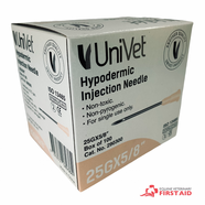 Univet needles 25g 5/8 INCH box of 100