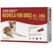 Neovela Flea & Worming for Large Dogs 10 - 20kg - Red (8pk)
