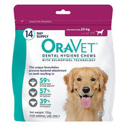 OraVet Dental Hygiene Chews for dogs [Size: Large >23kg dogs] 14 chews