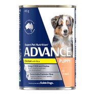 Advance Canine Puppy Chicken & Rice Cans 410gm x 12