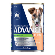 Advance Canine Puppy Lamb & Rice Cans 410gm x 12