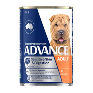 Advance Canine Sensitive Skin & Digestion All Breed Chicken Rice  410 x 12