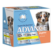 Advance Puppy Chicken With Rice Trays Wet Dog Food 100g x 12