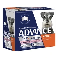 Advance Casserole With Salmon Adult Trays Wet Dog Food 100g x 12