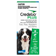 Credelio Plus XLarge Blue 22 - 45kg Dog Flea Tick & Worm Chew