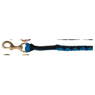 Premium Hand-Braided Poly Lead [Colour: Black/Blue]