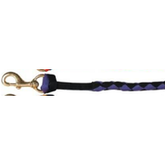 Premium Hand-Braided Poly Lead [Colour: Black/Purple]
