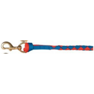 Premium Hand-Braided Poly Lead [Colour: Blue/Red]