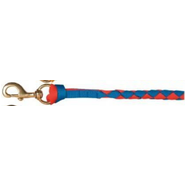 Premium Hand-Braided Poly Lead [Colour: Blue/Red]