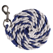 Poly Cotton Lead Rope Sml Snap 7' (213cm) [BLUE & WHITE]