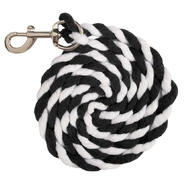 1/2" Cotton Lead Rope - 7' [BLACK/WHITE]