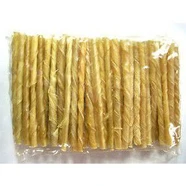 Natural Twist Rawhide Sticks - 100 pack