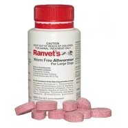 Ranvet Wormer for Large Dogs 25kg 100 pack