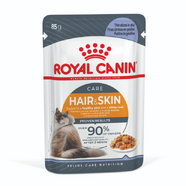 Royal Canin Hair and Skin in Jelly cat wet food pouches 85gm x 12