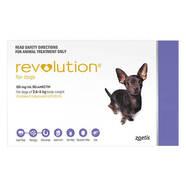 Revolution Purple 6pk - Dogs 2.7 - 5kg *Plus FREE Canine all wormer tablets* 
