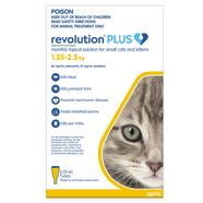 Revolution Plus for Cats 1.25-2.5kg Yellow - 6 pack