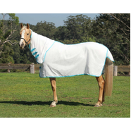 Kool Master Flag Combo Rug - White & Turquoise