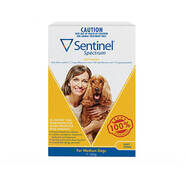 Sentinel Spectrum Yellow 6 pack Chews for Medium Dogs 11-22kg