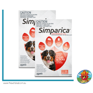 Simparica for Exra Large dogs 40-60 kg 12 pack Flea, Tick and Mite treatment 