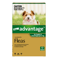 Advantage Spot-On for Puppies & Small Dogs Upto 4kg (Green)
