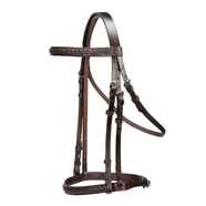 STC Laced Snaffle Bridle Brown - FULL