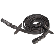 Landsborough Leather Soft Grip Reins with Stoppers - BROWN