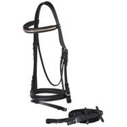 Jeremy and Lord Hanoverian Clinchered Bridle FULL Black 