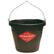 StockSafe Rubber FLAT BACK BUCKET Capacity 17 Litres