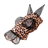 Kool Master Lycra Fly Mask With Skirt - Leopard Cob