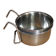 Birdie Stainless Steel Coop Cup with Hanger for Birds - 5oz/147ml