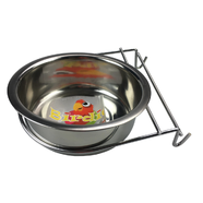 Birdie Stainless Steel Coop Cup with Hanger for Birds - 96oz/2.84ltr