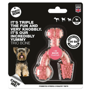 Tasty Bone Super Tough Trio Bone Bacon - Toy Dogs