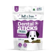 Bell & Bone Adult Dog Dental Sticks - Kangaroo, Mint and Turmeric - Large