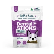 Bell & Bone Adult Dog Dental Sticks - Kangaroo, Mint and Turmeric - Small