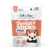 Bell & Bone Adult Dog Dental Sticks - Salmon, Mint and Charcoal - Small